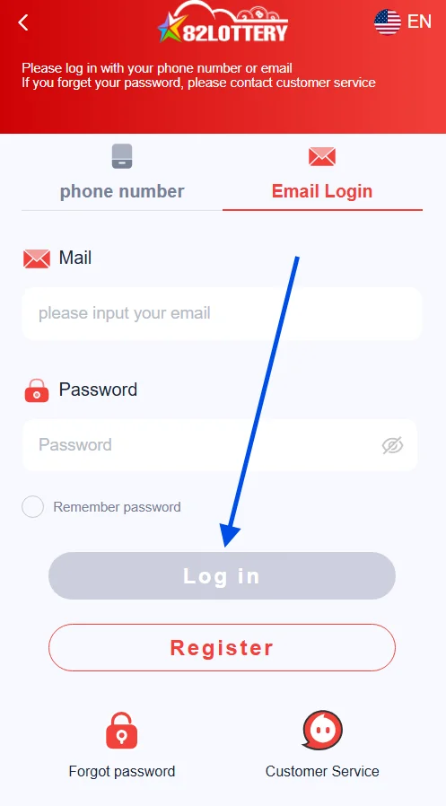 click login button